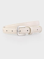 Women's Classic Chic Leather Square - Buckle Belt