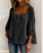 New Arrivals🌸Square Neck Half Button Blouse