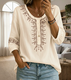New Arrivals🔥Lightweight Cotton Linen Pullover Blouse Oversized Fit
