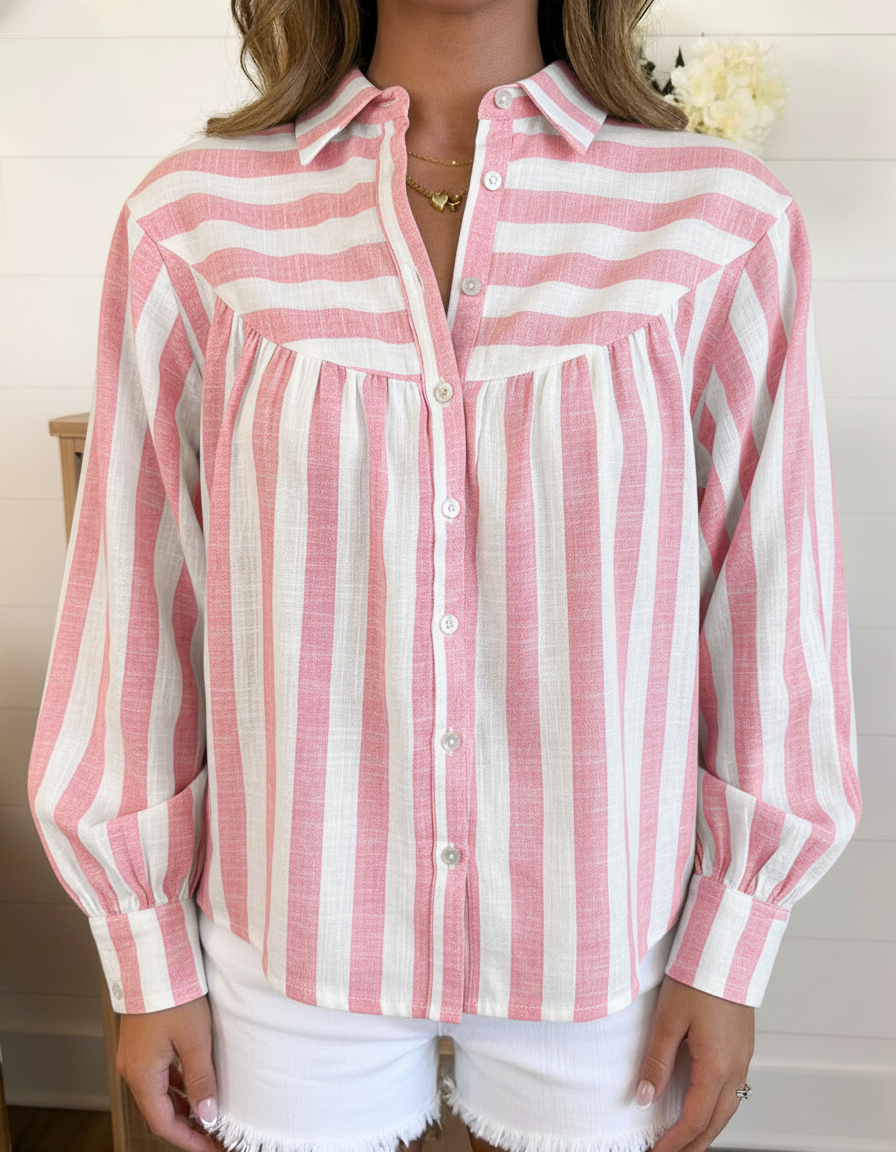 Flash Sale⚡Striped Poet Sleeve Shirt