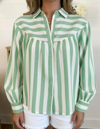 Flash Sale⚡Striped Poet Sleeve Shirt