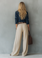 Cotton-Linen Pullover Trouser Set