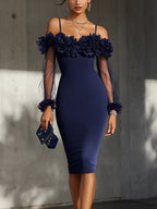 Floral Off-Shoulder Midi Dress