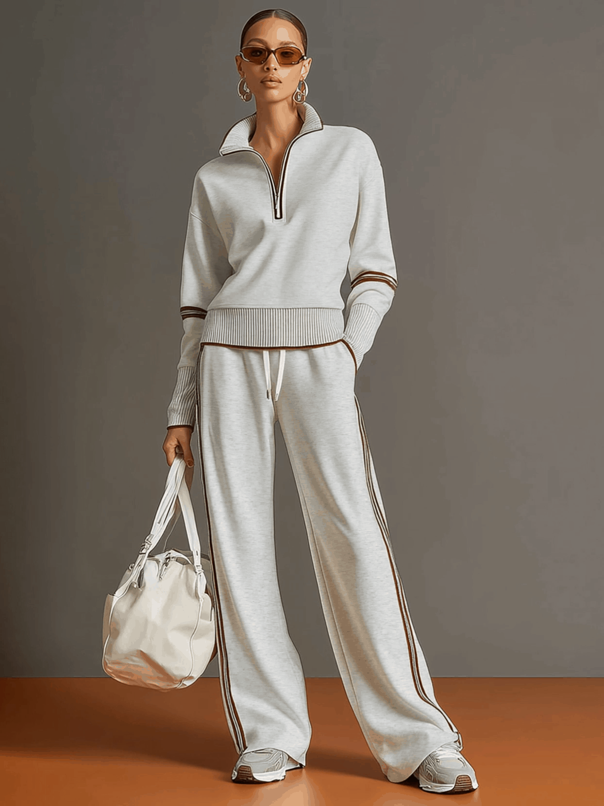 Retro Webbing Wide-Leg Set