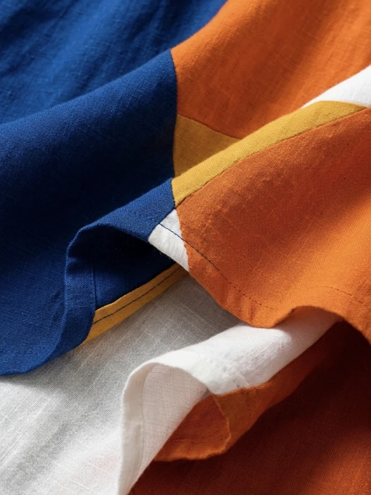 Patchwork Cotton-Linen Maxi Dress