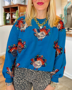 Turkey Sequined Crew Neck Sweatshirt