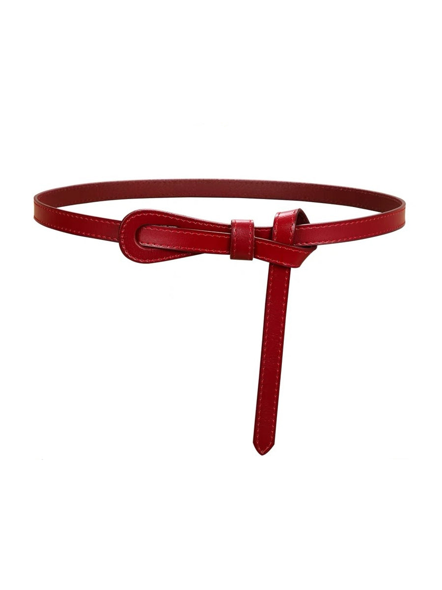 Women's Fashionable Imitation Leather Thin Belt