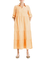 ⏰ LAST DAY SAVE 50% 💥Women's Tiered Long Sleeve Gauze Shirtdress