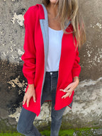 🎄Christmas Sale🔥 Round Neck Zipper Long Sleeve Casual Jacket