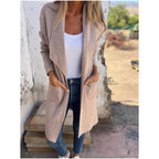 🔥Only 36 left in stock-Lapel Collar Casual Long-Sleeved Open-Front Sweater