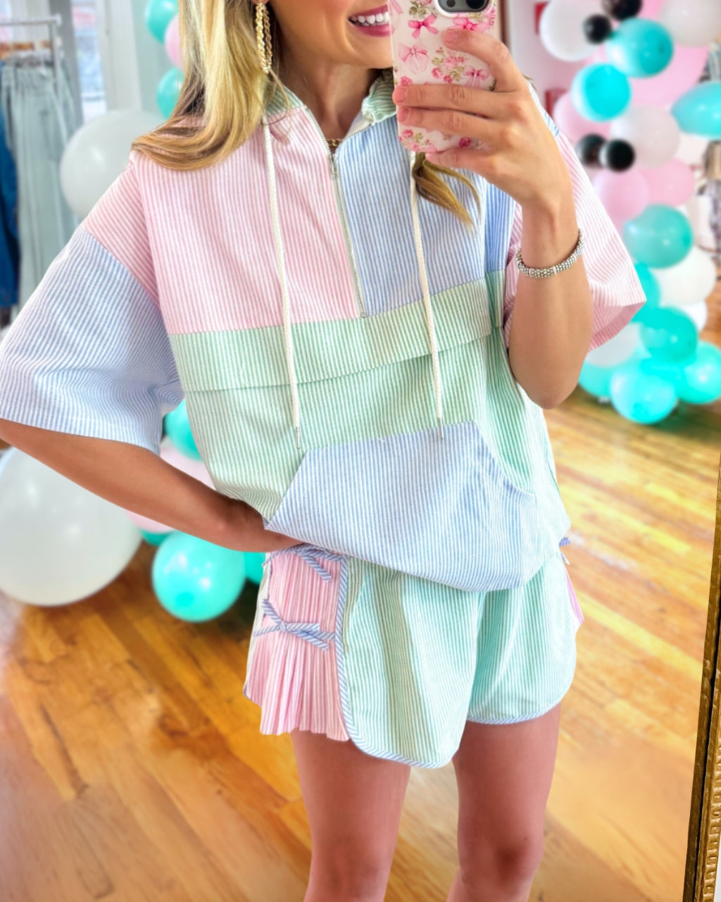 Twisted Ribbed Colorblock Set