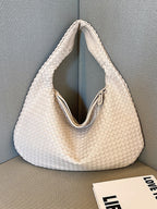 Women's Fashionable Leather Woven Bag