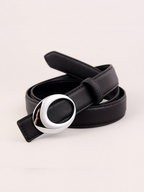 Women's Retro Silver Arc Buckle All-match Belt