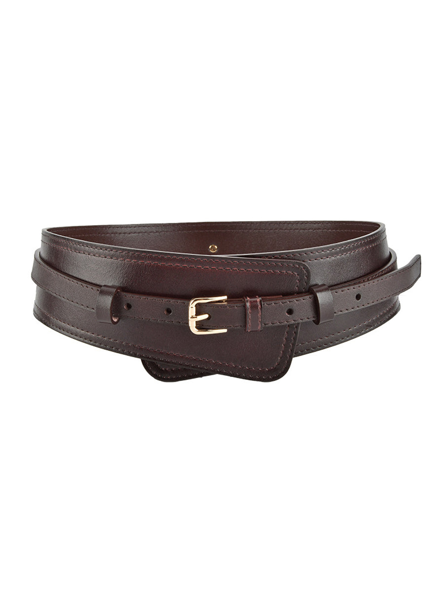 Women's Fashionable Imitation Leather Harness Wide Belt