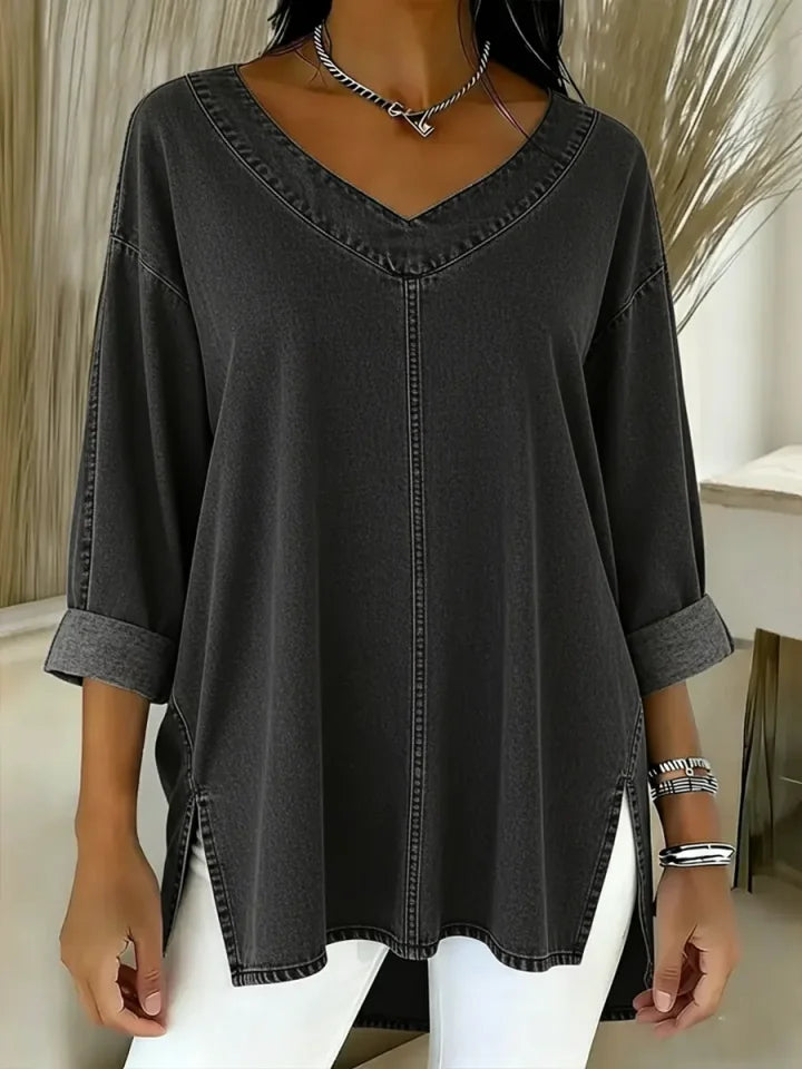 🎄 New Arrivals🔥 Women's Casual Washed Denim Cotton Top