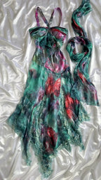 A Tropical Underwater Silk Dress