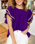 Flowy Ruffle-Sleeve Top