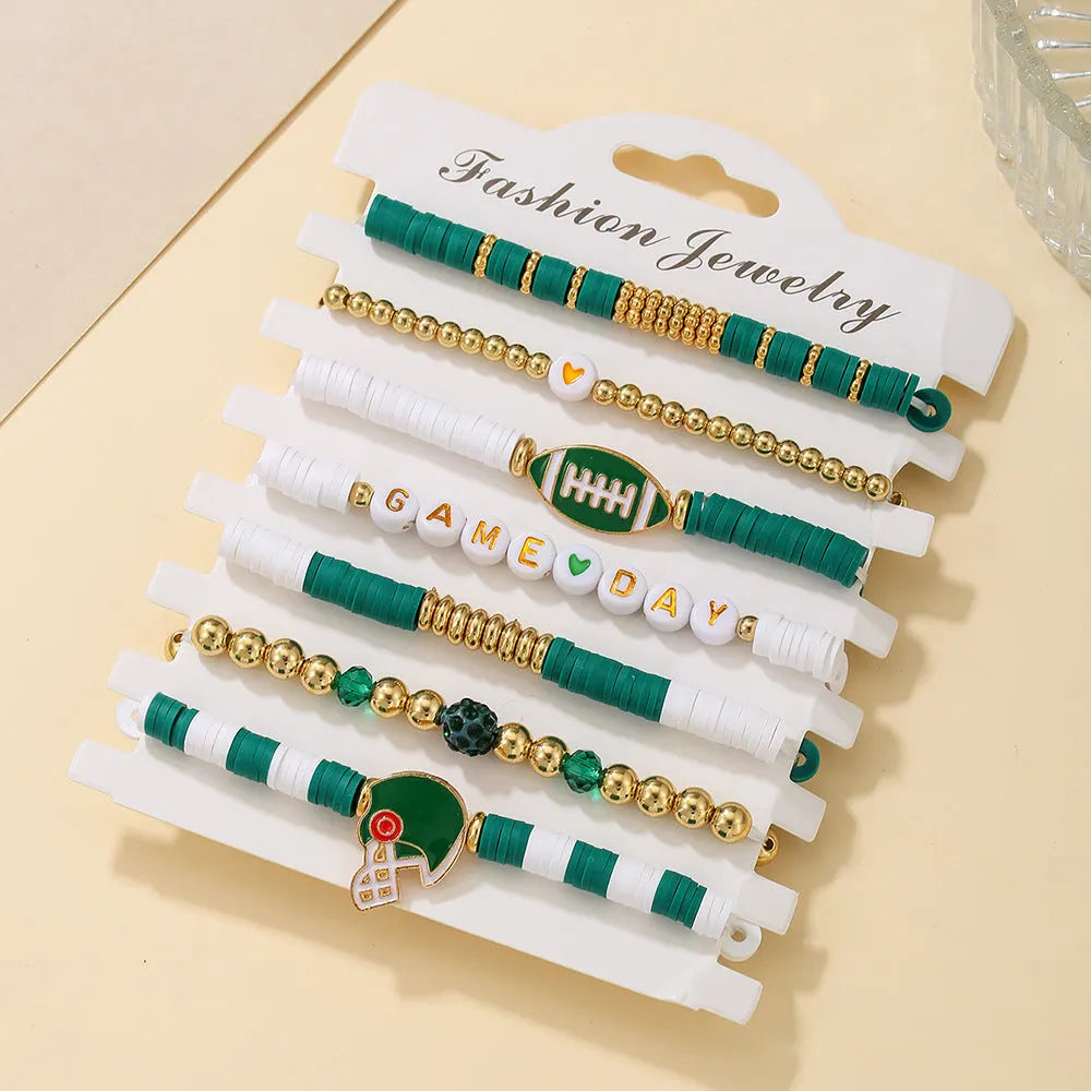 "Game Day" Football-Themed Layered Bracelet