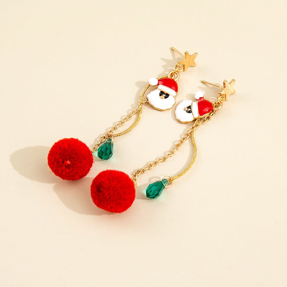 Metal Christmas Trim Earrings