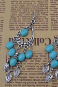 Women's Western Vintage Turquoise Pendant Earrings