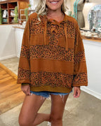 Chic Leopard Layered Pullover