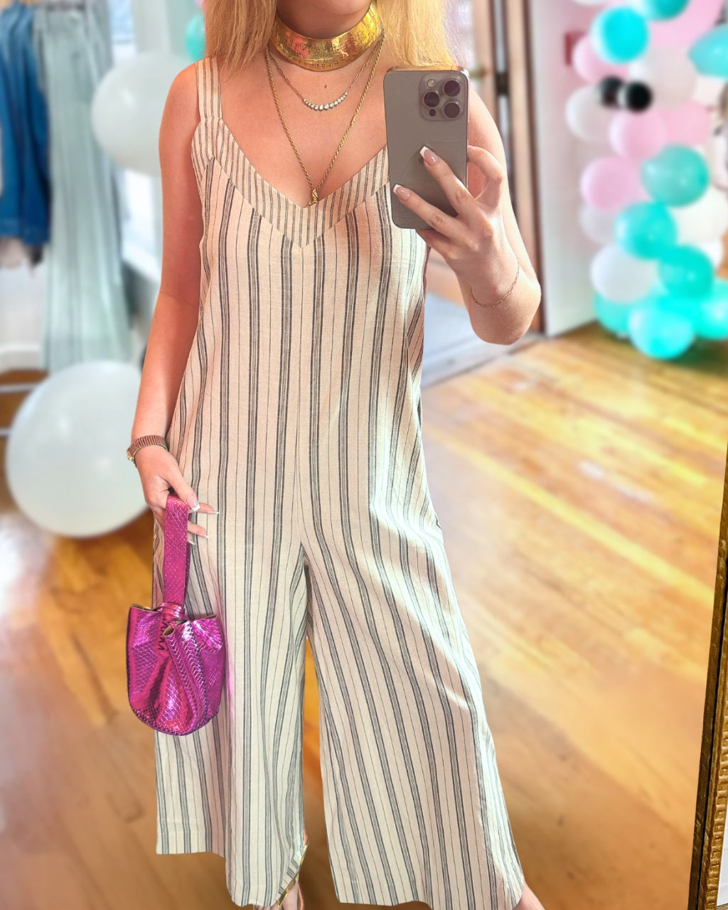 Polished Pinstripe Jumpsuit