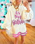 Birthday Print Mini Dress
