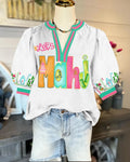 Let's Mahjong Satin Top