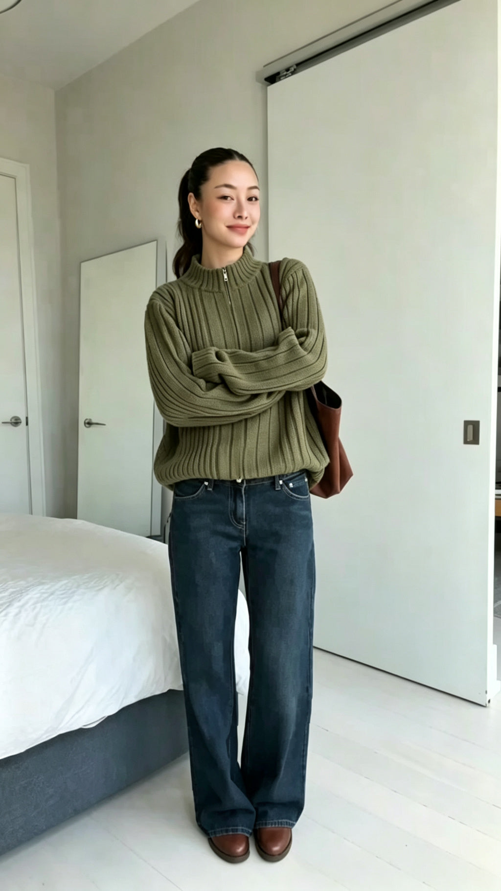 Cozy Sweater Collection for Fall 3 Styles Off Shoulder Cable Knit Mock Neck