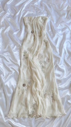 Vintage Beaded Chiffon Maxi Slip Dress