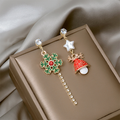 Metal Christmas Trim Earrings
