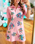 Flashing Tropical Fish Sequined Dress