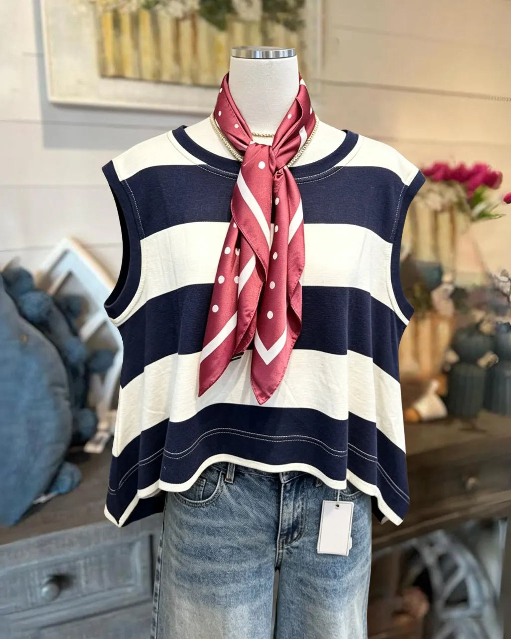 Unforgettable Airy Stripe Top