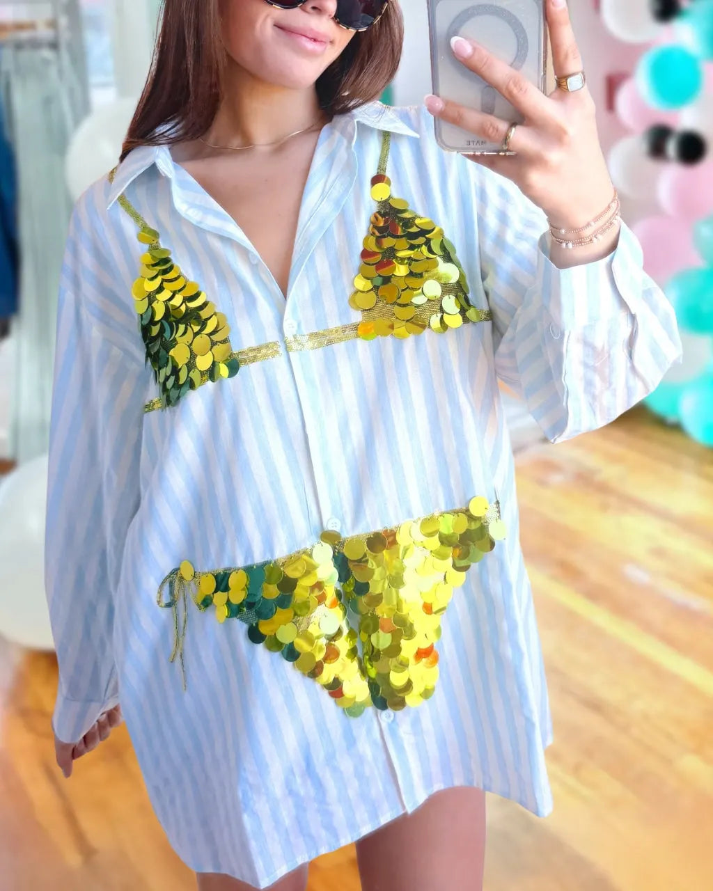 Little Extra Bikini Sequin Shirt