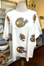 Football Game Sequin Tee
