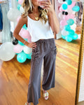 Minimalist Washed Wide-Leg Pants