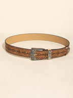 Women's Fashion Western Style Patterned Belt MDA0127H2Y