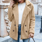 🎄Christmas Sale🔥Loose Lapel Winter Button Jacket Cardigant Fluffy Coat - 51% OFF