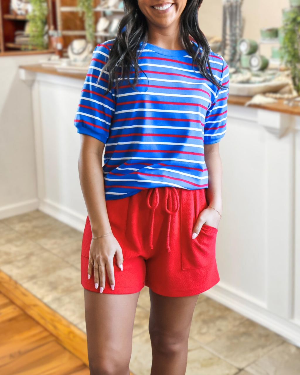 Color-block Striped T-shirt