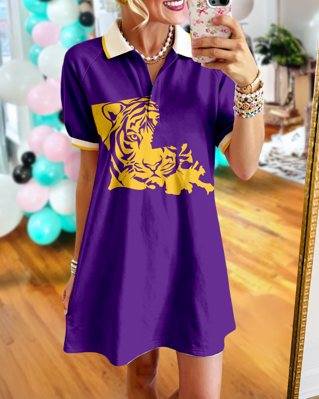 Chic Tiger Polo Dress