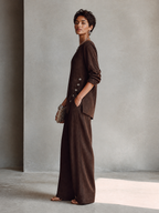 Asymmetric Hem Wide-Leg Set