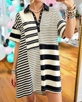 Unique Striped Polo Dress