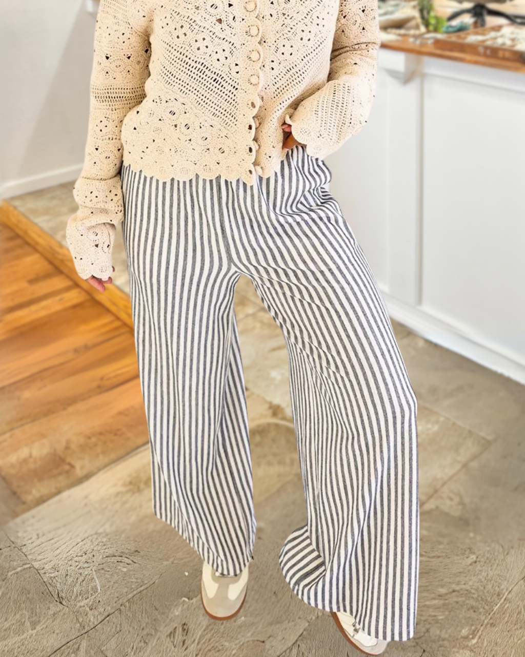 Breezy Pinstripe Palazzo Pants