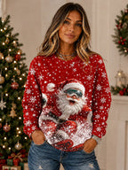 Snowboarding Santa Christmas Sweatshirt