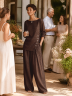 Asymmetric Hem Wide-Leg Set