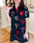 Cheer in Sequins Collar Dress