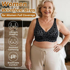 🏆Super Firming Leopard Print Jelly Bra | Women Wirefree Bras 👍No More Sagging Breasts