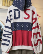 United States Patchwork Zip Hoodie