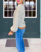 Cara Colorblock Striped Pullover