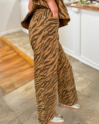 Zebra-print Pocket Pants